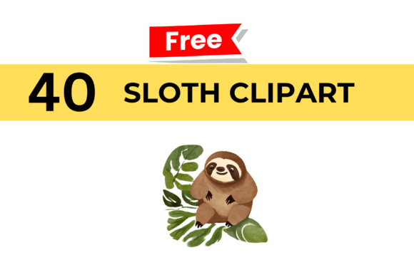 Adorable Sloth Cliparts: PNG Collection for Creative Projects