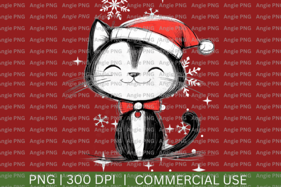 Christmas Cat PNG Clipart: Elevate Your Holiday Designs