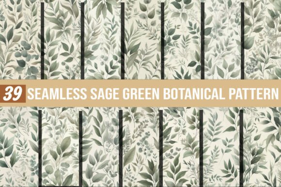 Elevate Your Aesthetic with a Sage Green Botanical Pattern