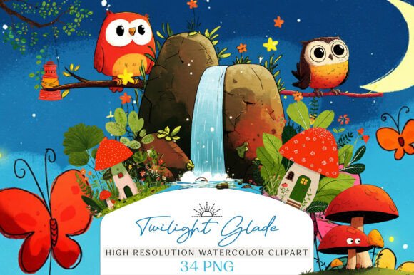 Elevate Your Visual Projects with Twilight Glade Clipart