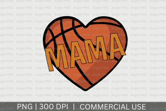Mama Heart Love Basketball PNG: A Versatile Design Asset