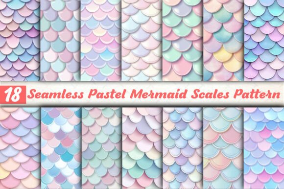 Pastel Mermaid Scales Pattern Background: A Designer's Resource