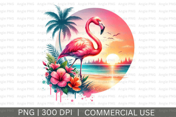 Pink Flamingo Sunset Clipart: A Design Asset Guide