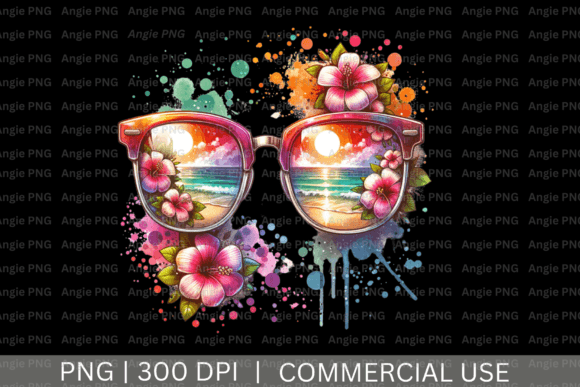 Retro Beach Sunglasses PNG Clipart: A Designer's Summer Essential