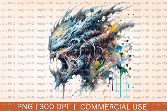 Unleash Creativity with Watercolor Monster PNG Clipart