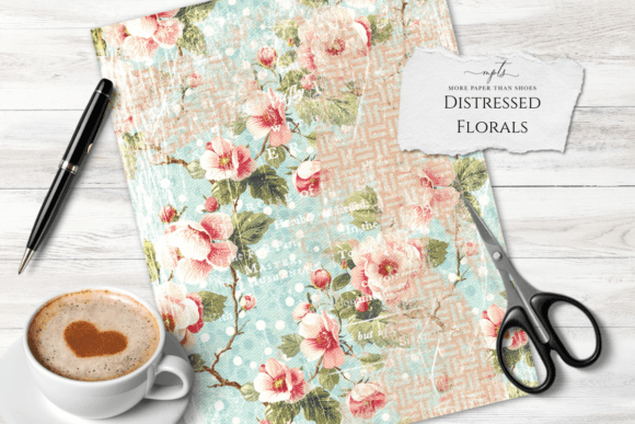 Vintage Floral Grunge Background: A Designer's Asset