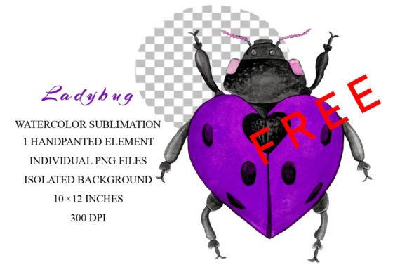Watercolor Ladybug Sublimation: A Versatile Design Asset